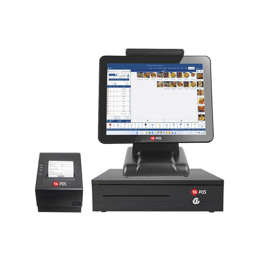 Restaurant cash register I3 touch screen + drawer + printer + software