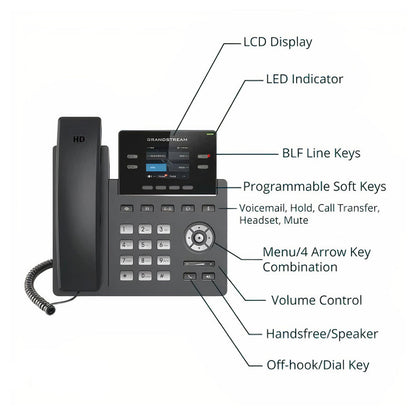 Grandstream GRP2612W Color Phone