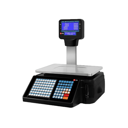 Electronic barcode scale for printing labels from 10 grams to 30 kilograms 