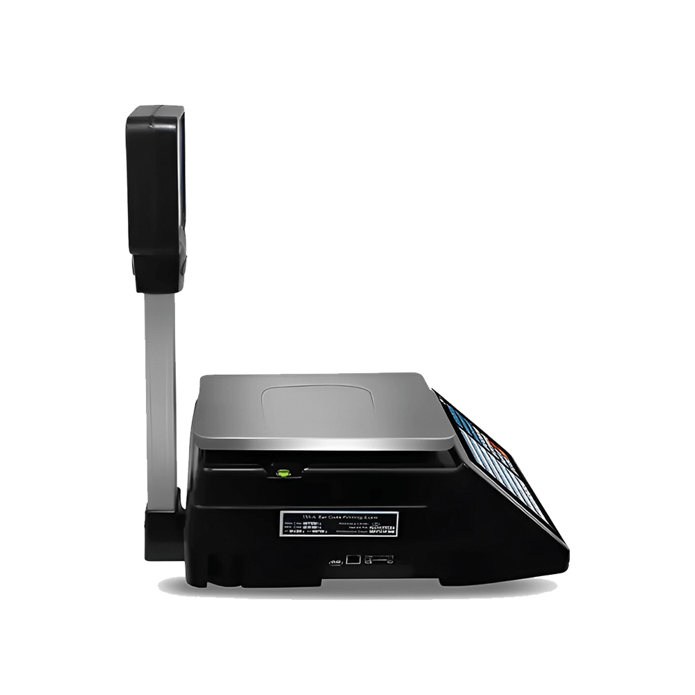 Electronic barcode scale for printing labels from 10 grams to 30 kilograms 