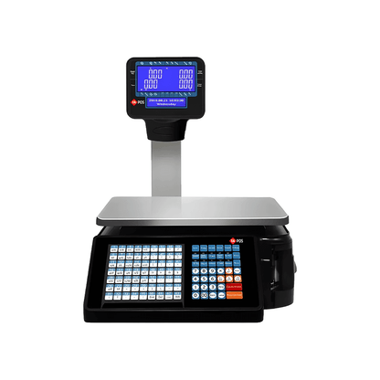 Electronic barcode scale for printing labels from 10 grams to 30 kilograms 