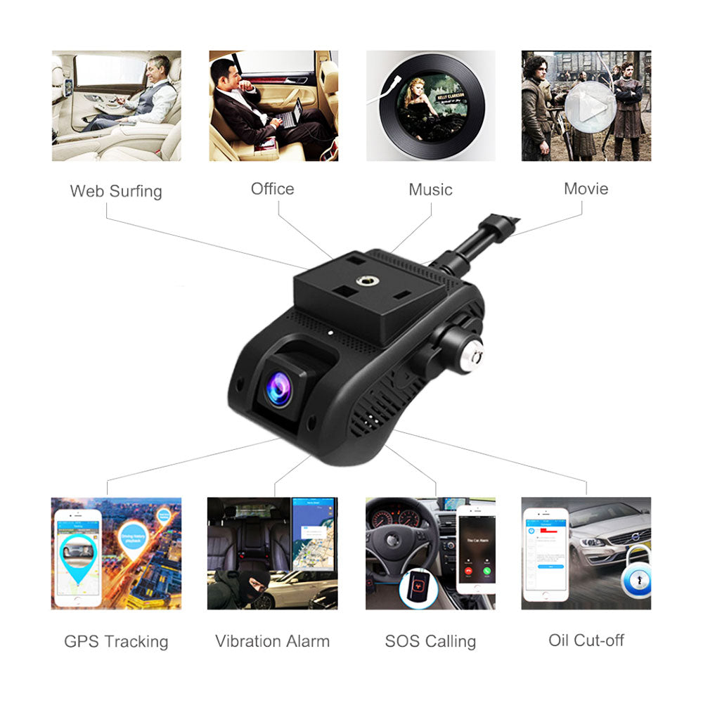 Dash Cam Supports Live Streaming Front and Interior Recording JC400P 4G 