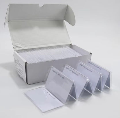 A box of 200 printable fingerprint attendance cards