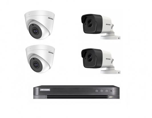 4 8-megap cameras, internal or external, according to your choice + 4-channel recording device (4K)