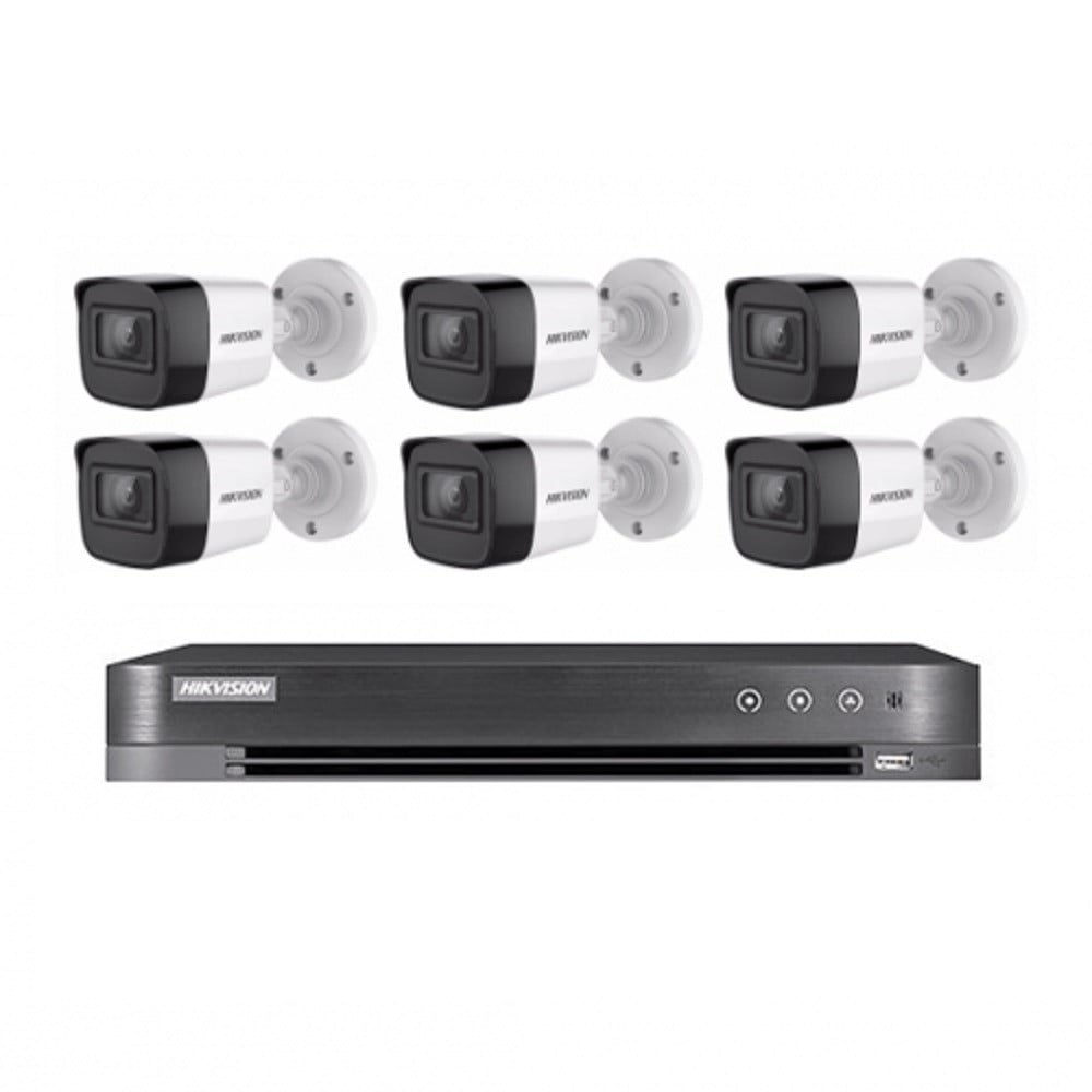 6 external 8-megapixel surveillance camera + 8-port recording device