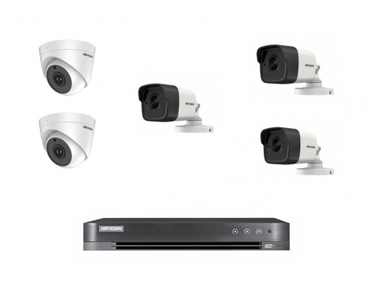 Display 5 5-megapixel indoor or outdoor cameras of your choice + 8-channel recording device (4K)