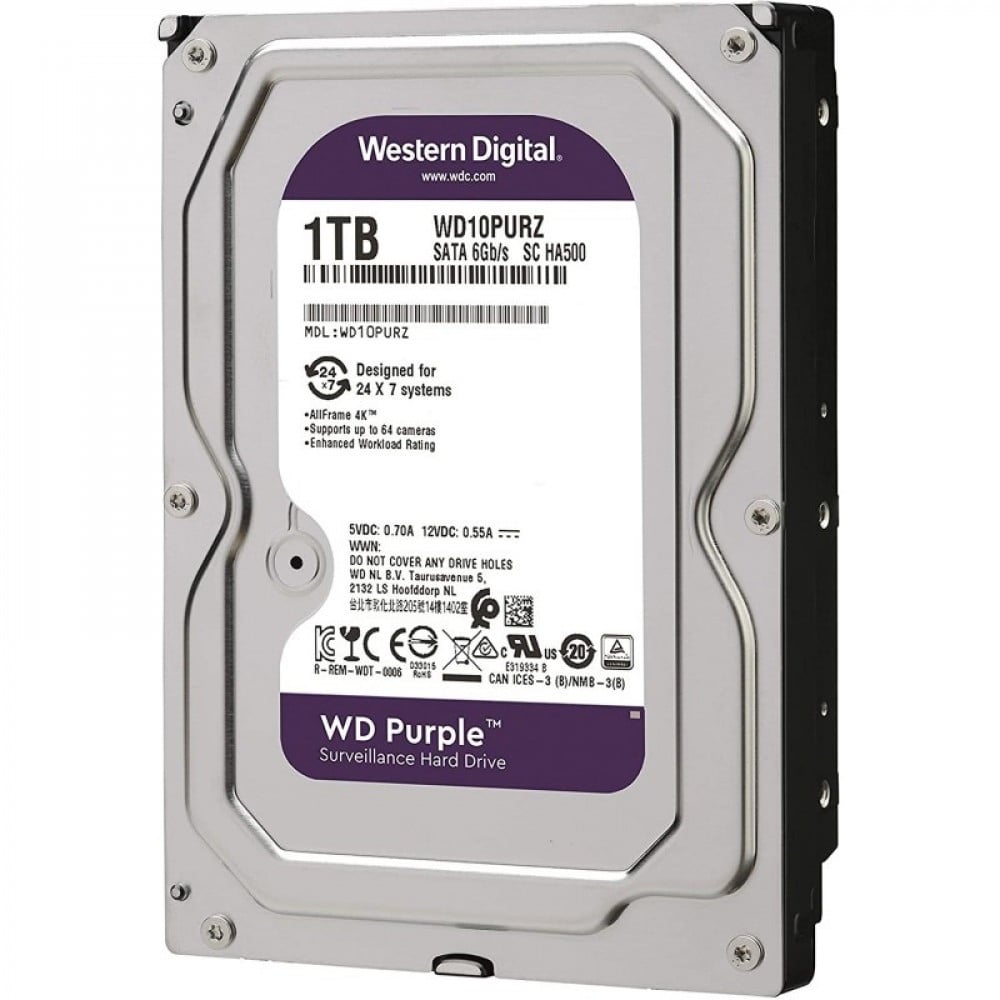 Hard Disk Western Purple 1TB - Western Purple HDD 1TB